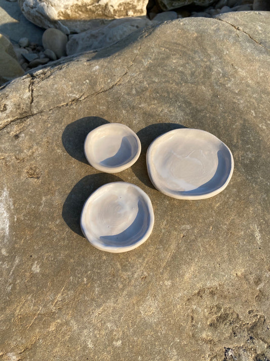 Jewelry Ceramic Plates-white