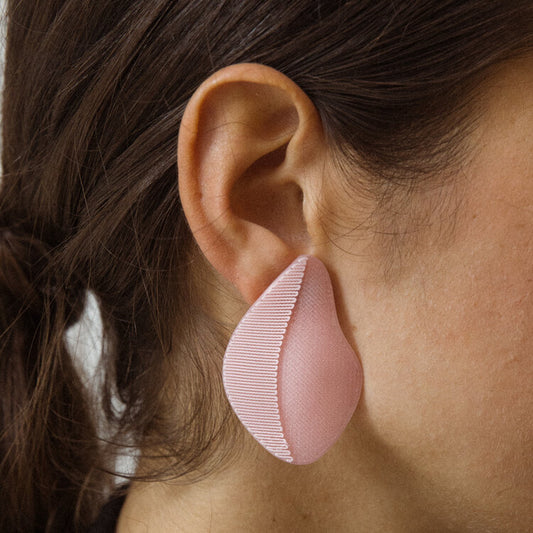 pink - drop earrings - flowers