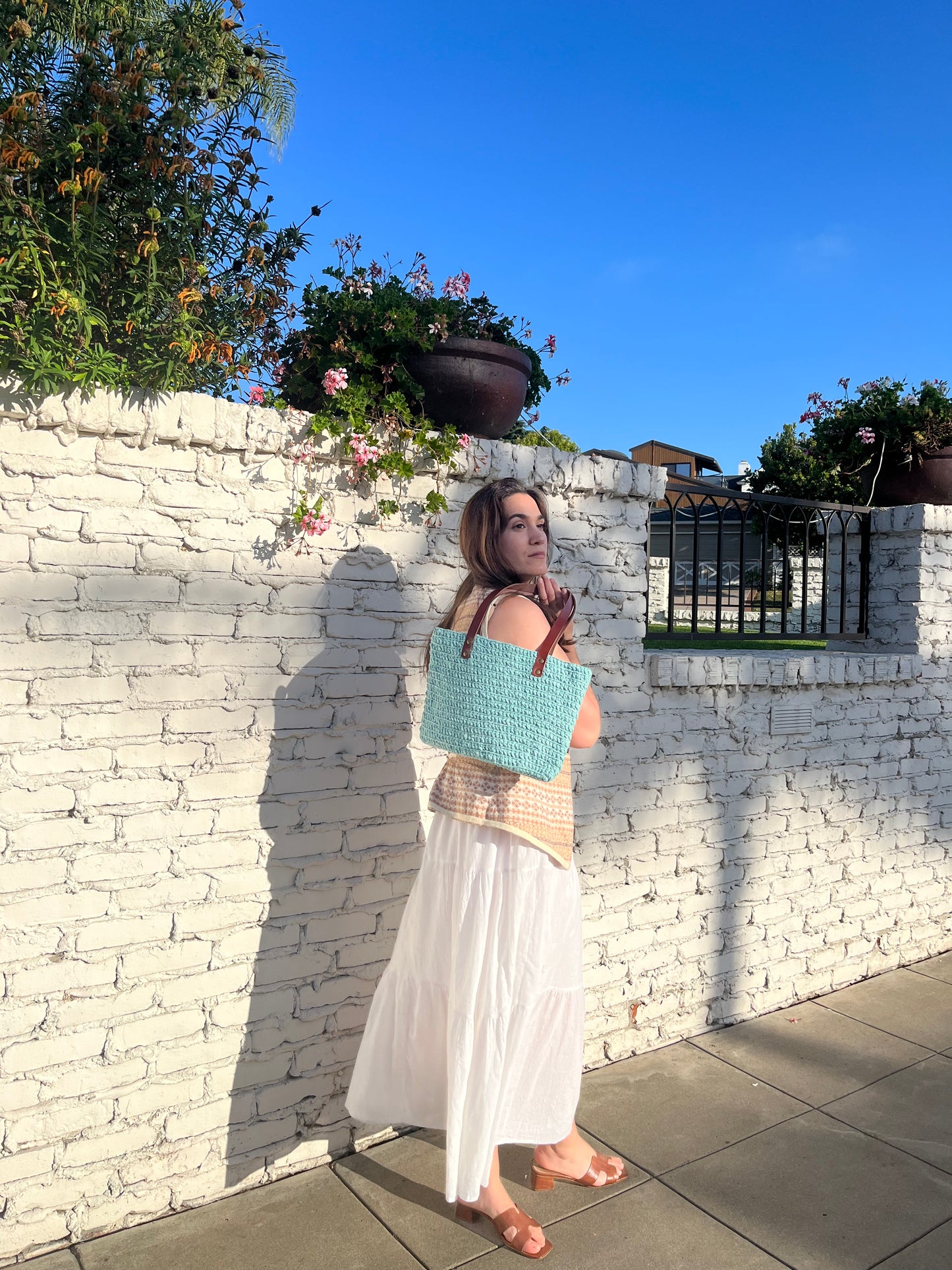 Crochet Shoulder Bag – Sea Water